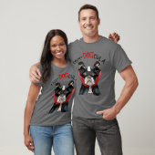 Funny Boston Terrier Dog Vampire Halloween Kostüm T-Shirt (Unisex)