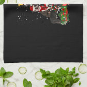 Funny Boston Terrier Dog Weihnachtsbaum Geschenk Geschirrtuch (Gefaltet)