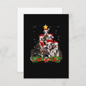 Funny Boston Terrier Dog Weihnachtsbaum Geschenk RSVP Karte (Vorne/Hinten)