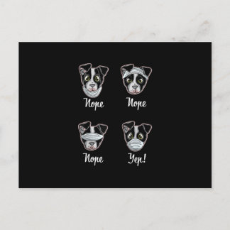 Funny Boston Terrier Geschenk Mouth Nose Maske Hun Feiertagspostkarte