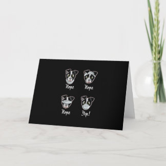 Funny Boston Terrier Gift Mouth Nose Mask Dogs T-S Dankeskarte