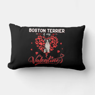 Funny Boston Terrier Is My Valentine Lendenkissen