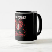 Funny Boston Terrier Is My Valentine Tasse (VorderseiteRechts)
