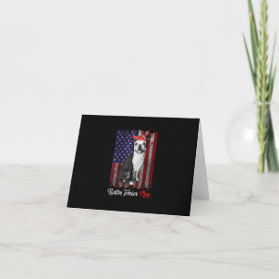 Funny Boston Terrier Mom American Flag Tee T-Shirt