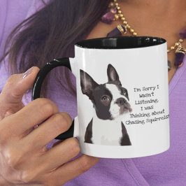 Funny Boston Terrier Niedlich Dog Zitat Pete Hören Tasse