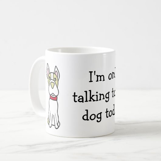 Funny Boston Terrier Tasse (Vorderseite Links)