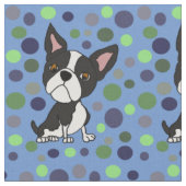 Funny Boston Terrier Welpe Hund Abstrakt Stoff (Nahaufnahme)