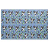 Funny Boston Terrier Welpe Hund Abstrakt Stoff (Fat Quarter (45,7 x 55,9 cm))