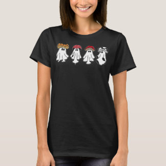 Funny Botanical Cottagecore Mushroom Ghost Hallowe T-Shirt