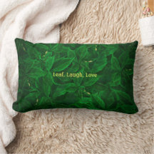 Funny Botanical Greenerity Leaf Laugh Liebe Kissen