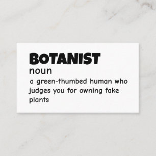 Funny Botanical Scientifics - Definition Visitenkarte