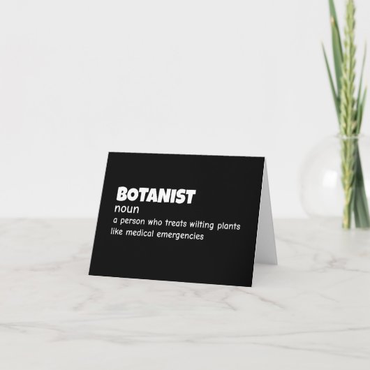 Funny Botanist Definition Dankeskarte (Vorderseite)