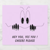 Funny Bottle Labels Neugier Augen - Custom Text Bierflaschenetikett (Einzelnes Label)