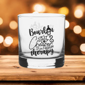 Funny Bourbon billiger Therapie Wort Kunst Whiskyglas
