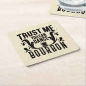 Funny bourbon dance word art Party Rechteckiger Pappuntersetzer (angewinkelt)