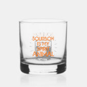Funny bourbon Geist Tierart Whiskyglas (Vorderseite)