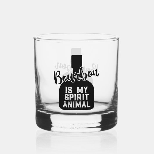 Funny Bourbon Geist Tierart Whiskyglas (Vorderseite)
