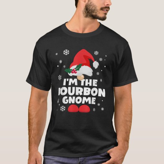 Funny Bourbon Gnome Family Matching Group Happy Ch T-Shirt (Vorderseite)