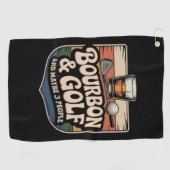 Funny Bourbon Golf Golfer Dad Gift Golfhandtuch (Horizontal)