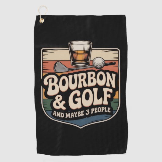 Funny Bourbon Golf Golfer Dad Gift Golfhandtuch (Vorderseite)