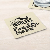 Funny Bourbon trinkt Party Rechteckiger Pappuntersetzer (angewinkelt)