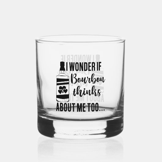Funny Bourbon Wortart Whiskyglas (Rückseite)