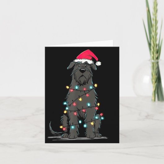Funny Bouvier Des Flandres Christmas Graphics Dog Karte (Vorderseite)