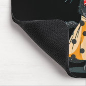Funny Bow Cat in Polka Dot Dress Mousepad (Ecke)