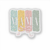 Funny Bow Coquette Mama Blume Muttertag Aufkleber (Vorderseite)
