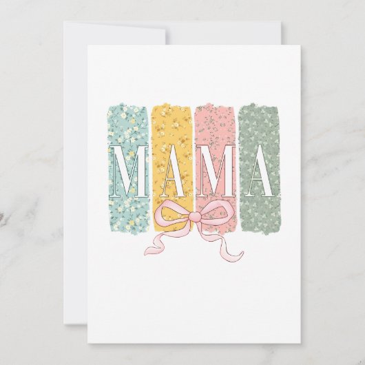 Funny Bow Coquette Mama Blume Muttertag Einladung (Vorderseite)