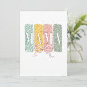 Funny Bow Coquette Mama Blume Muttertag Einladung (Stehend Vorderseite)