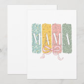 Funny Bow Coquette Mama Blume Muttertag Einladung (Vorne/Hinten)