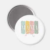Funny Bow Coquette Mama Blume Muttertag Magnet (Vorderseite/Rückseite)