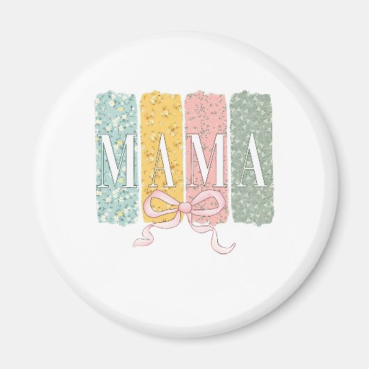 Funny Bow Coquette Mama Blume Muttertag Magnet (Vorne)