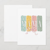 Funny Bow Coquette Mama Blume Muttertag Mitteilungskarte (Vorne/Hinten)