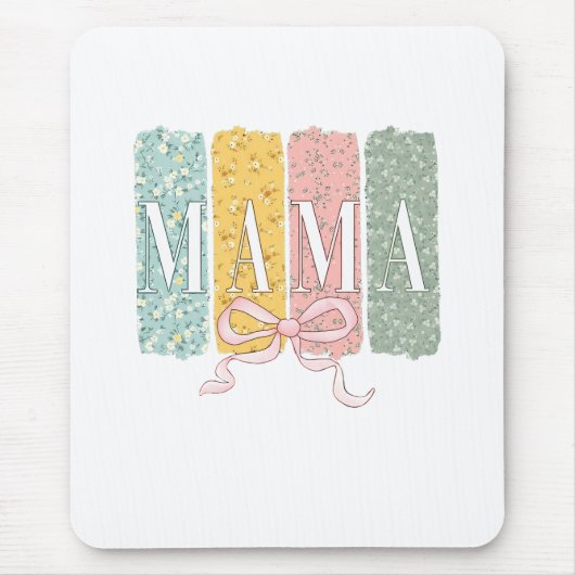 Funny Bow Coquette Mama Blume Muttertag Mousepad (Vorne)