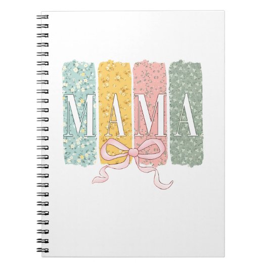 Funny Bow Coquette Mama Blume Muttertag Notizblock (Vorderseite)