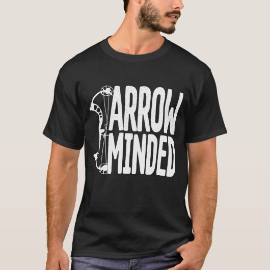 Funny Bow Hunter Archery Fan Arrow Minded T-Shirt (Vorderseite)