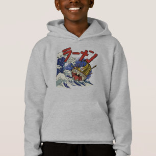 Funny Bowl of Ramen während eines Ozeansturms Hoodie