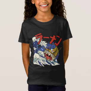 Funny Bowl of Ramen während eines Ozeansturms T-Shirt