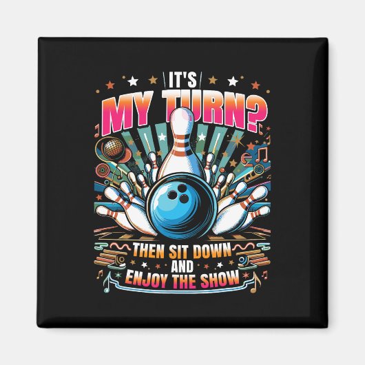 Funny Bowler Bowling 1 Magnet (Vorne)