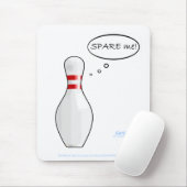 Funny Bowler Bowling Button Spare Me Computer Mousepad (Mit Mouse)