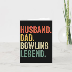 Funny Bowler Husnd Vater Bowling Legend Vatertag Karte