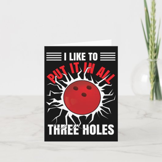 Funny Bowler Quote Bowling Karte (Vorderseite)