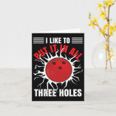 Funny Bowler Quote Bowling Karte (Gelbe Blume)