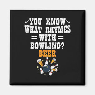 Funny Bowler Sie wissen, was die Rhymnen mit Bowli Magnet