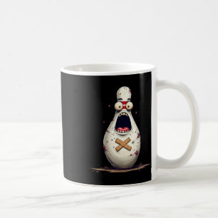 Funny Bowlers erschreckte Bowling Button Grafik fü Kaffeetasse