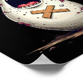 Funny Bowlers erschreckte Bowling Button Grafik fü Poster (Ecke)