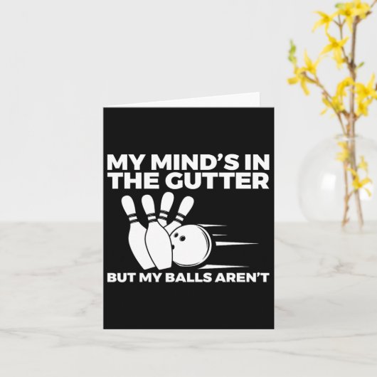 Funny Bowling 1 Karte (Gelbe Blume)