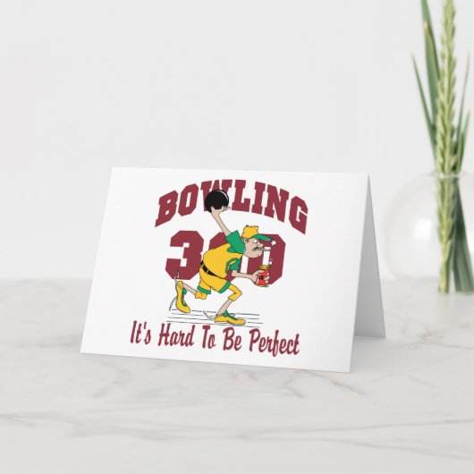 Funny Bowling 300 Feiertagskarte (Vorderseite)
